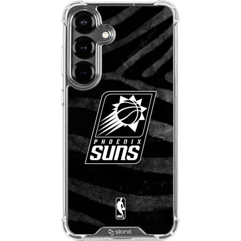NBA Phoenix Suns Black Animal Print Galaxy S26 Clear Case
