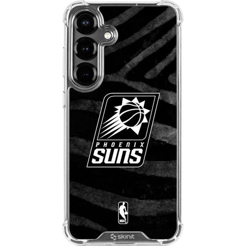 NBA Phoenix Suns Black Animal Print Galaxy S26 Plus Clear Case
