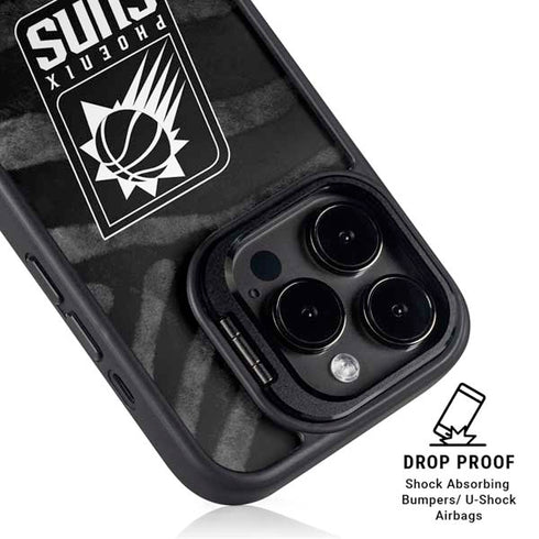 NBA Phoenix Suns Black Animal Print iPhone 13 Pro Kickstand Case