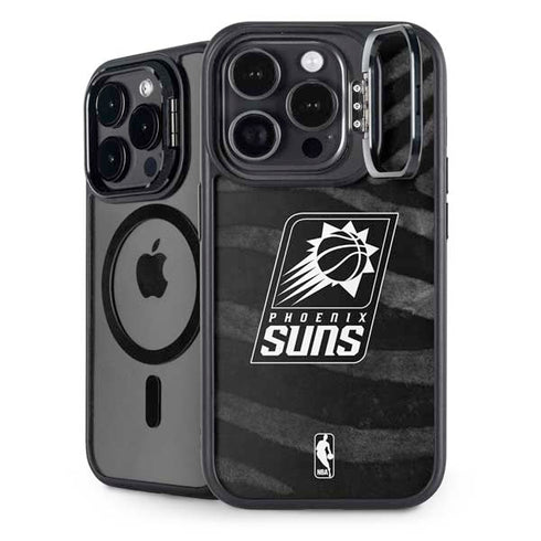 NBA Phoenix Suns Black Animal Print iPhone 14 Pro Kickstand Case