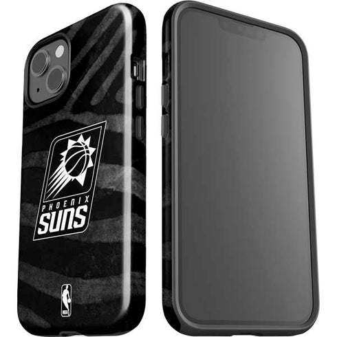 NBA Phoenix Suns Black Animal Print iPhone 15 Impact Case