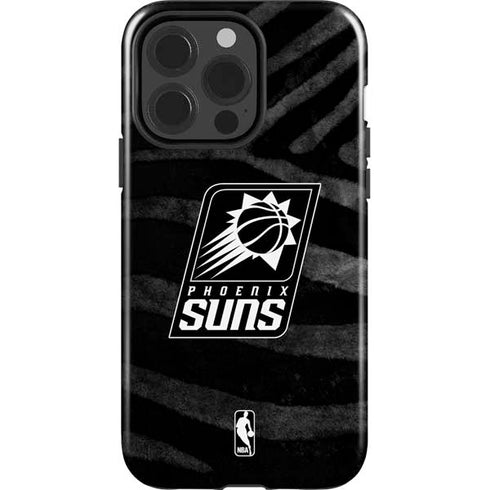 NBA Phoenix Suns Black Animal Print iPhone 15 Pro Impact Case