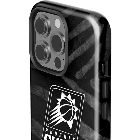 NBA Phoenix Suns Black Animal Print iPhone 15 Pro Impact Case