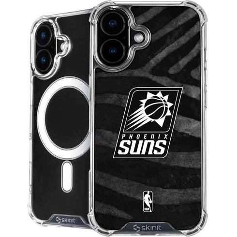 NBA Phoenix Suns Black Animal Print iPhone 16 MagSafe Case