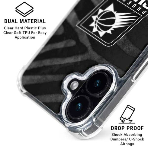 NBA Phoenix Suns Black Animal Print iPhone 16 MagSafe Case