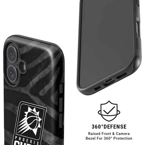 NBA Phoenix Suns Black Animal Print iPhone 16 Magsafe Impact Case