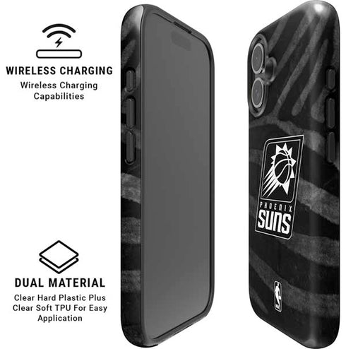 NBA Phoenix Suns Black Animal Print iPhone 16 Magsafe Impact Case
