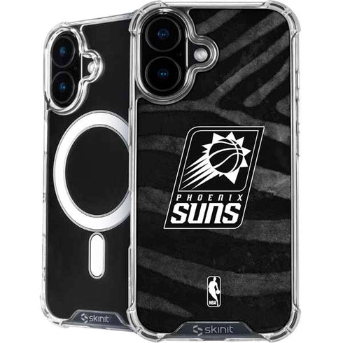 NBA Phoenix Suns Black Animal Print iPhone 16 Plus MagSafe Case