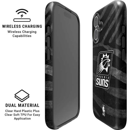 NBA Phoenix Suns Black Animal Print iPhone 16 Plus Magsafe Impact Case