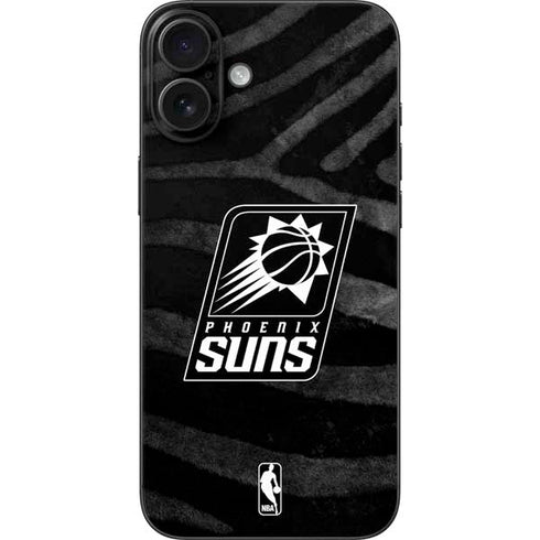 NBA Phoenix Suns Black Animal Print iPhone 16 Plus Skin