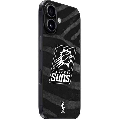 NBA Phoenix Suns Black Animal Print iPhone 16 Plus Skin