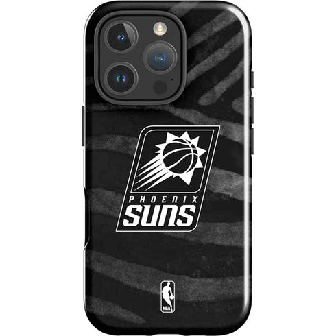 NBA Phoenix Suns Black Animal Print iPhone 16 Pro Impact Case
