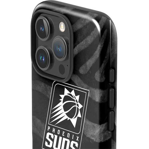 NBA Phoenix Suns Black Animal Print iPhone 16 Pro Max Impact Case