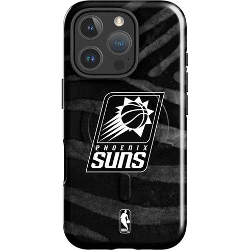 NBA Phoenix Suns Black Animal Print iPhone 16 Pro Max Magsafe Impact Case