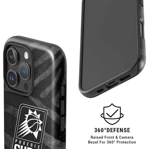 NBA Phoenix Suns Black Animal Print iPhone 16 Pro Max Magsafe Impact Case