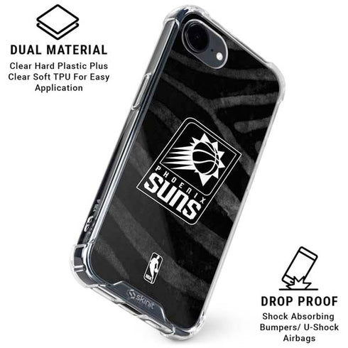 NBA Phoenix Suns Black Animal Print iPhone 16e Clear Case
