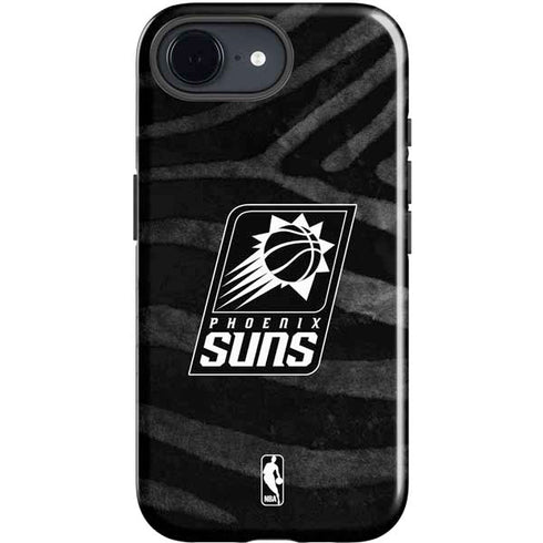 NBA Phoenix Suns Black Animal Print iPhone 16e Impact Case