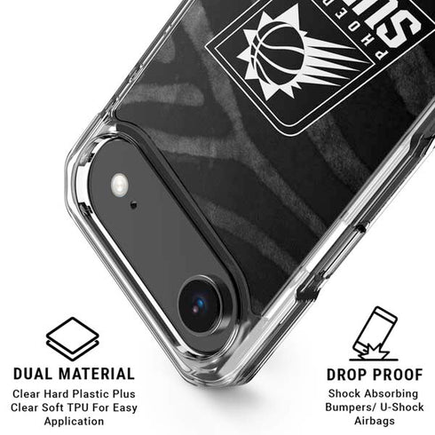 NBA Phoenix Suns Black Animal Print iPhone 17 Air Clear Case
