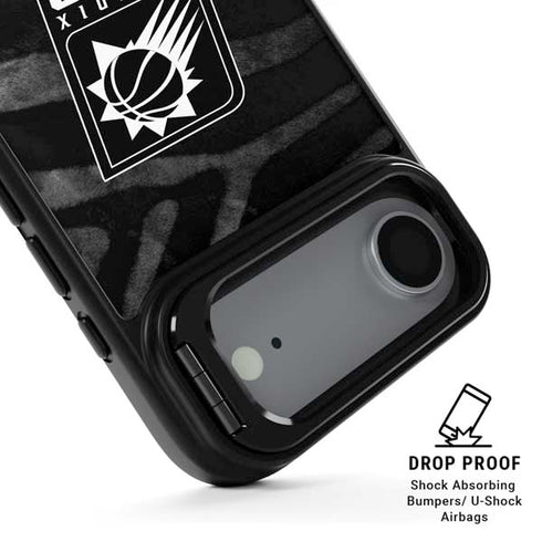 NBA Phoenix Suns Black Animal Print iPhone 17 Air Kickstand Case