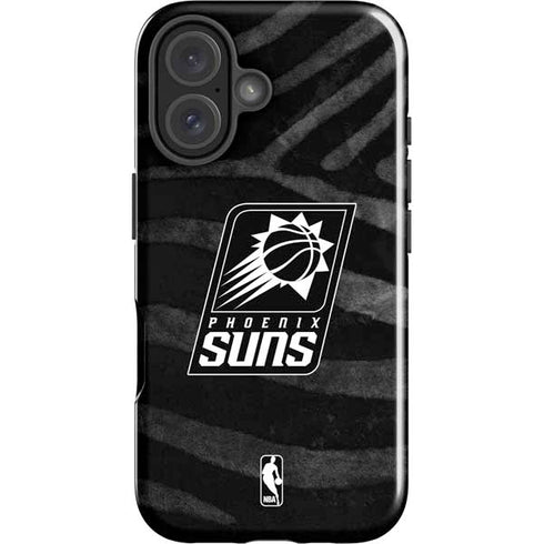 NBA Phoenix Suns Black Animal Print iPhone 17 Impact Case