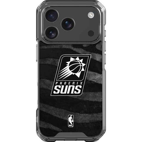 NBA Phoenix Suns Black Animal Print iPhone 17 Pro Clear Case