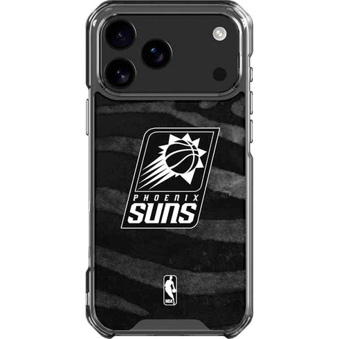 NBA Phoenix Suns Black Animal Print iPhone 17 Pro Max Clear Case