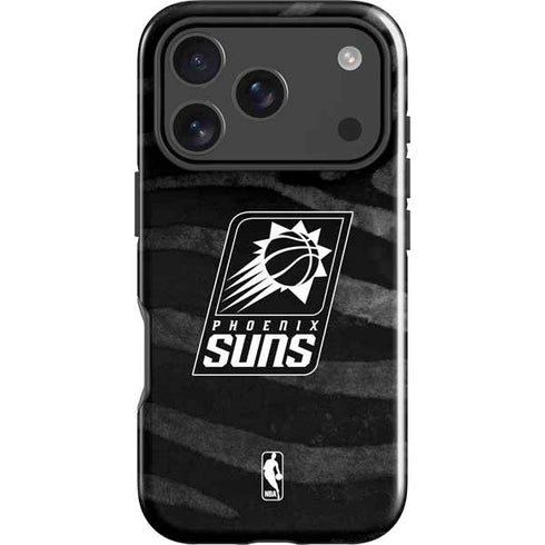 NBA Phoenix Suns Black Animal Print iPhone 18 Pro Impact Case