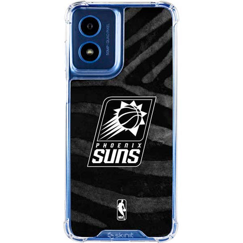 NBA Phoenix Suns Black Animal Print Moto G 5G (2024) Clear Case