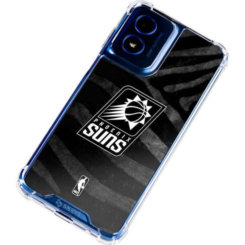NBA Phoenix Suns Black Animal Print Moto G 5G (2024) Clear Case