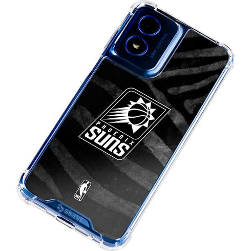 NBA Phoenix Suns Black Animal Print Moto G Play 4G (2024) Clear Case
