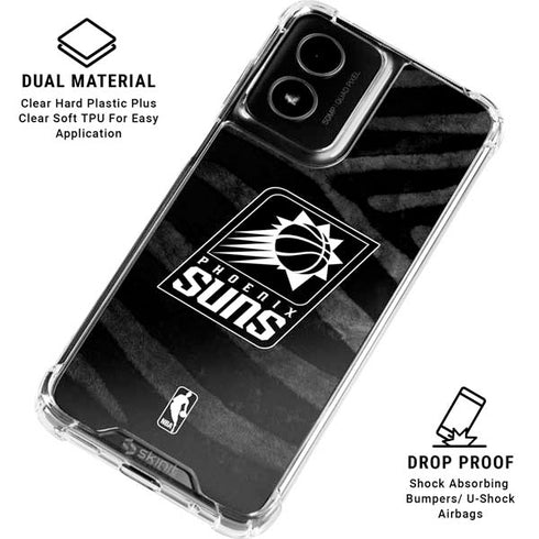 NBA Phoenix Suns Black Animal Print Moto G Power 5G (2024) Clear Case