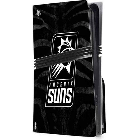 NBA Phoenix Suns Black Animal Print PS5 Pro Disk Console Skin