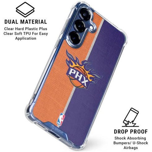 NBA Phoenix Suns Canvas Galaxy S25 FE Clear Case