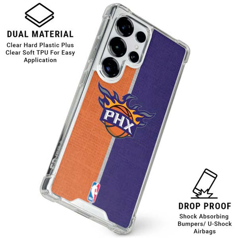 NBA Phoenix Suns Canvas Galaxy S25 Ultra Clear Case