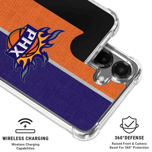 NBA Phoenix Suns Canvas Galaxy S26 Clear Case