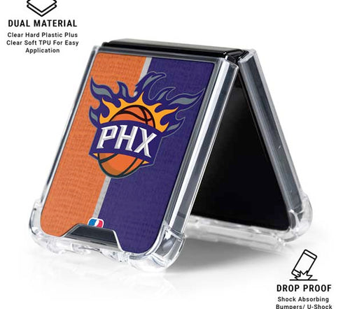 NBA Phoenix Suns Canvas Galaxy Z Flip7 Clear Case