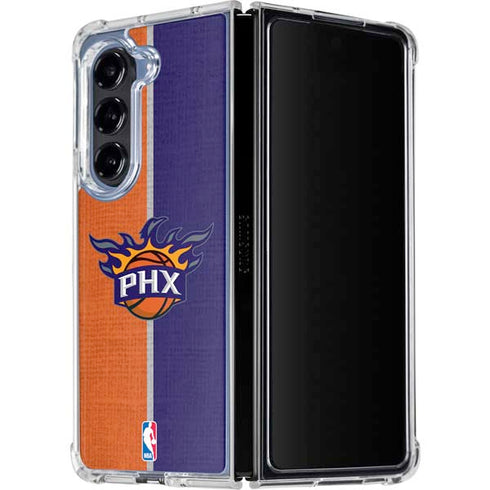 NBA Phoenix Suns Canvas Galaxy Z Fold5 5G Clear Case