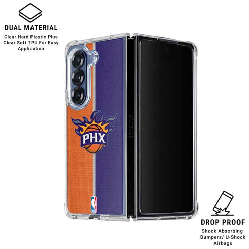NBA Phoenix Suns Canvas Galaxy Z Fold6 Clear Case