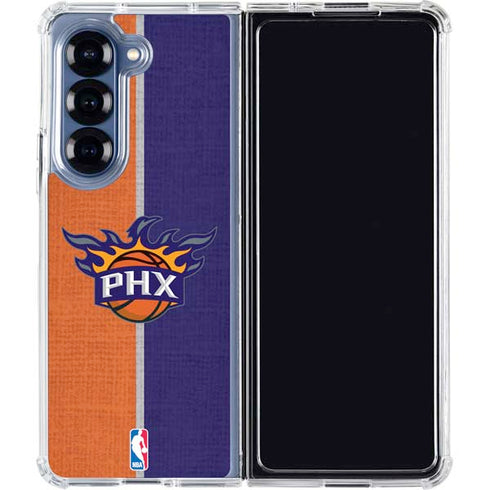 NBA Phoenix Suns Canvas Galaxy Z Fold7 Clear Case