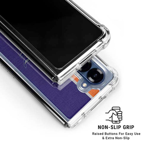 NBA Phoenix Suns Canvas Galaxy Z Fold7 Clear Case