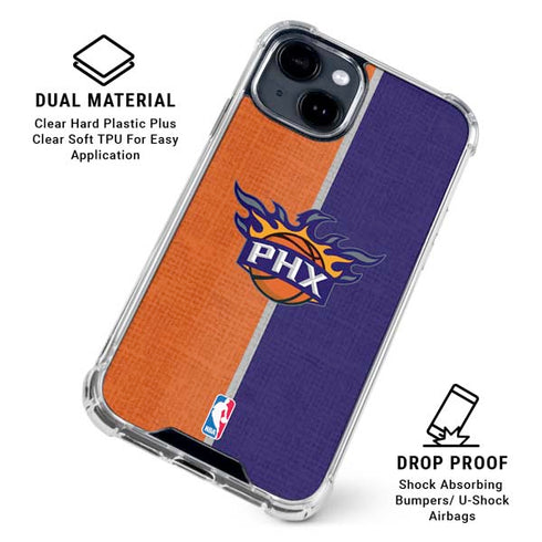 NBA Phoenix Suns Canvas iPhone 15 Clear Case