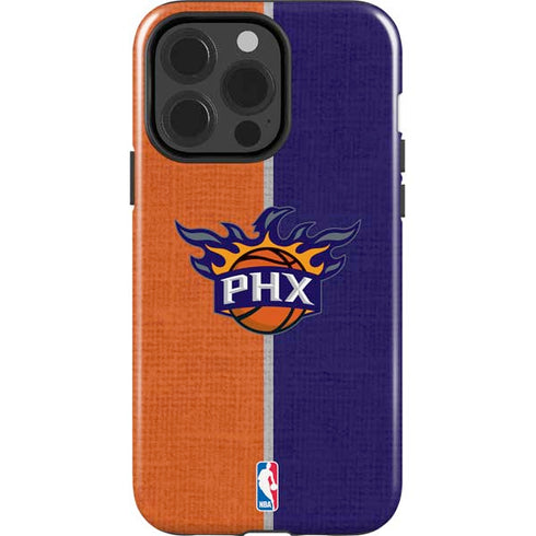 NBA Phoenix Suns Canvas iPhone 15 Pro Impact Case