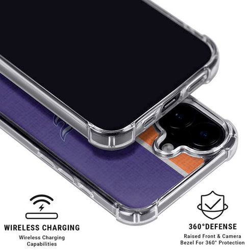NBA Phoenix Suns Canvas iPhone 16 Clear Case