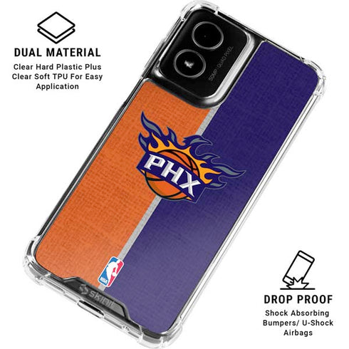 NBA Phoenix Suns Canvas Moto G Power 5G (2024) Clear Case