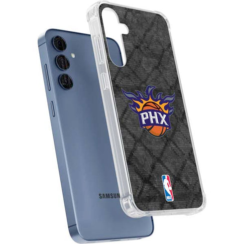 NBA Phoenix Suns Dark Rust Galaxy A55 5G Clear Case