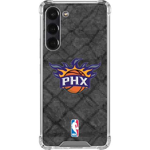 NBA Phoenix Suns Dark Rust Galaxy S24 FE Clear Case