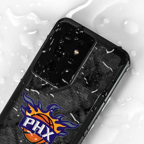 NBA Phoenix Suns Dark Rust Galaxy S24 Ultra Waterproof Case