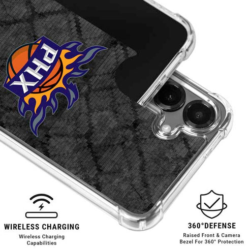 NBA Phoenix Suns Dark Rust Galaxy S26 Clear Case
