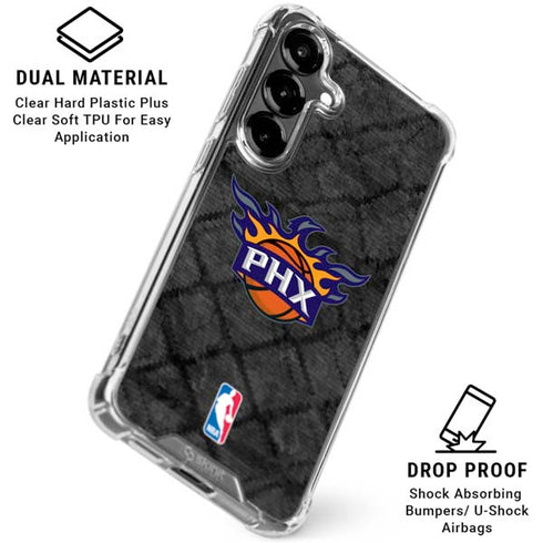 NBA Phoenix Suns Dark Rust Galaxy S26 Plus Clear Case