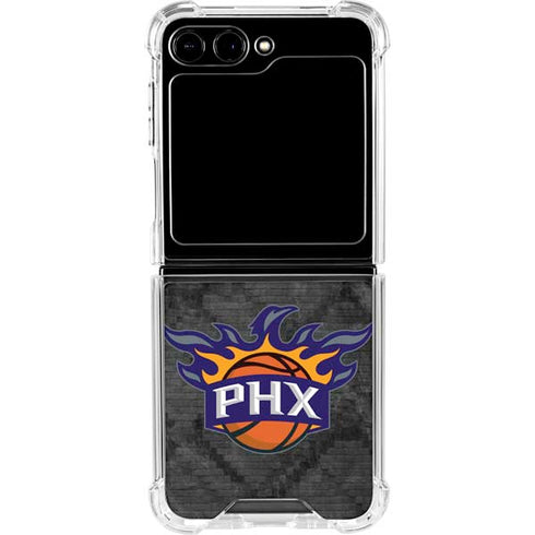 NBA Phoenix Suns Dark Rust Galaxy Z Flip6 Clear Case